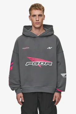 Pegador Hoodies|Dome Boxy Hoodie Washed Anthracite