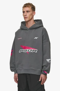Pegador Hoodies|Dome Boxy Hoodie Washed Anthracite