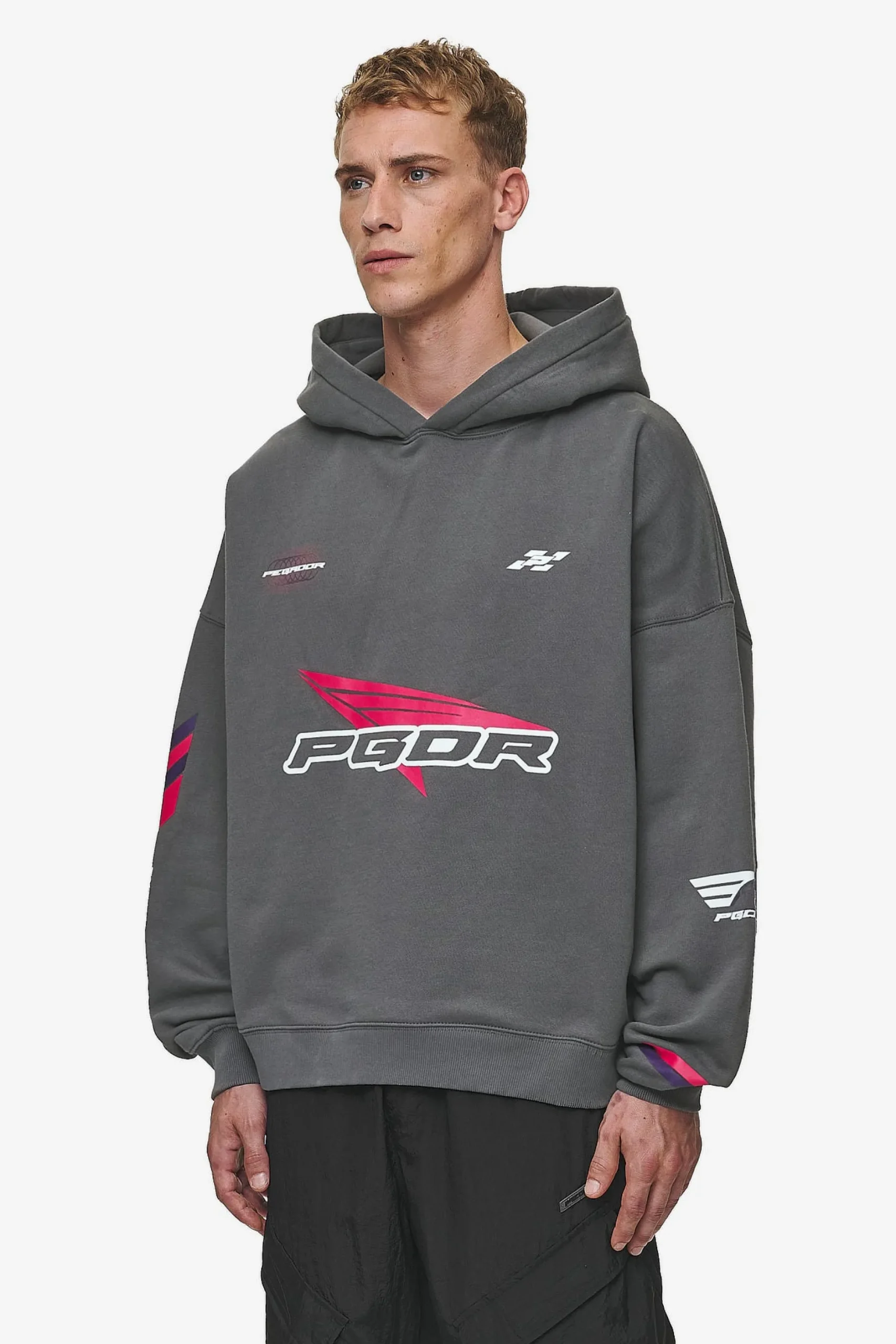Pegador Hoodies|Dome Boxy Hoodie Washed Anthracite