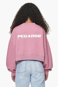 Pegador Sweaters|Dorothy Cropped Oversized Sweater Vintage Washed Rust Pink