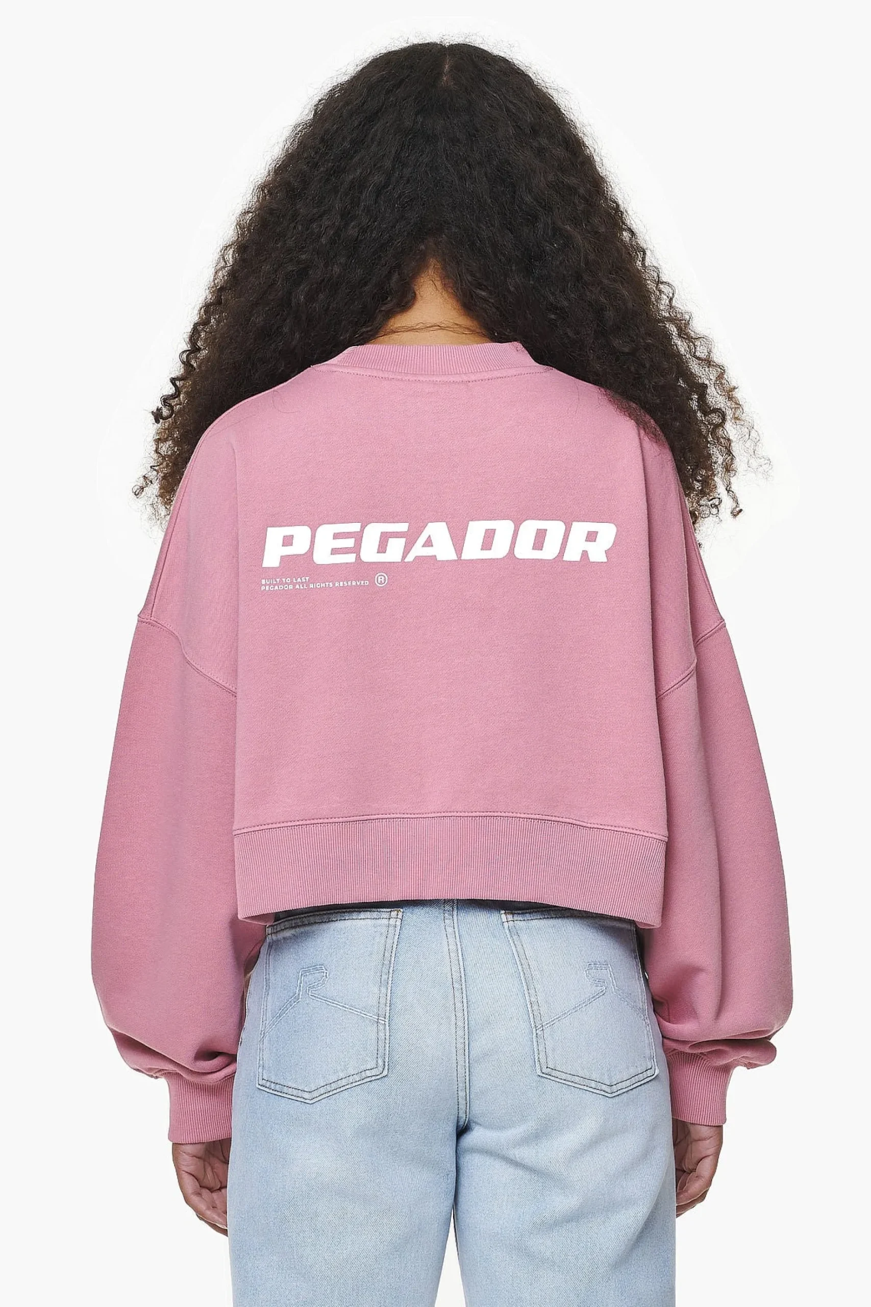 Pegador Sweaters|Dorothy Cropped Oversized Sweater Vintage Washed Rust Pink