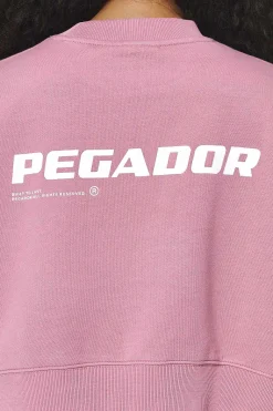 Pegador Sweaters|Dorothy Cropped Oversized Sweater Vintage Washed Rust Pink