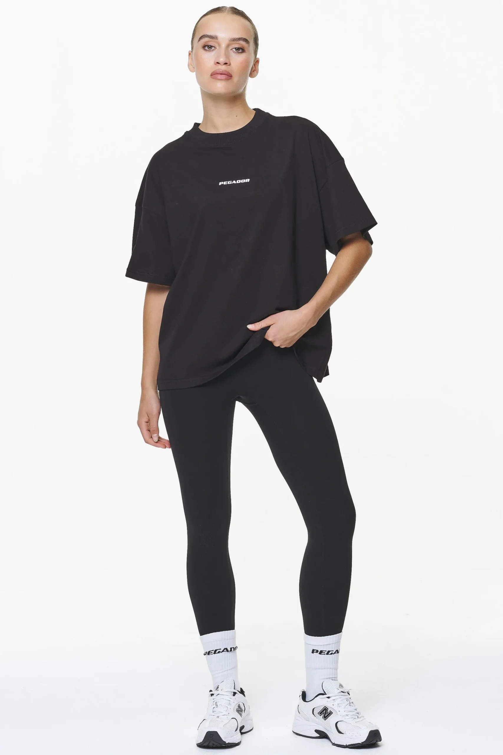 Pegador Tees|Dorothy Heavy Oversized Tee Black