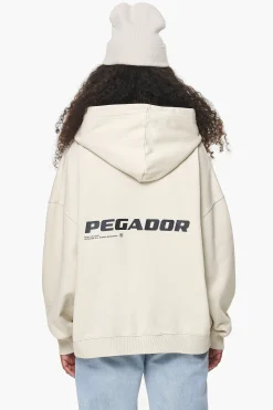 Pegador Hoodies|Dorothy Oversized Hoodie Vintage Washed Bone White