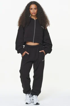 Pegador Hoodies|Zip Hoodies|Dorset Cropped Zip Hoodie Black