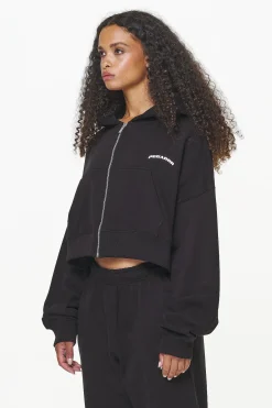 Pegador Hoodies|Zip Hoodies|Dorset Cropped Zip Hoodie Black