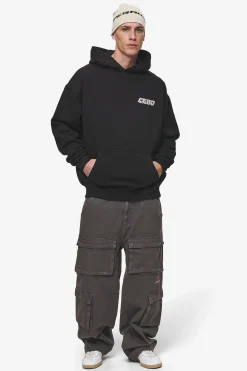 Pegador Hoodies|Doyer Oversized Hoodie Washed Black