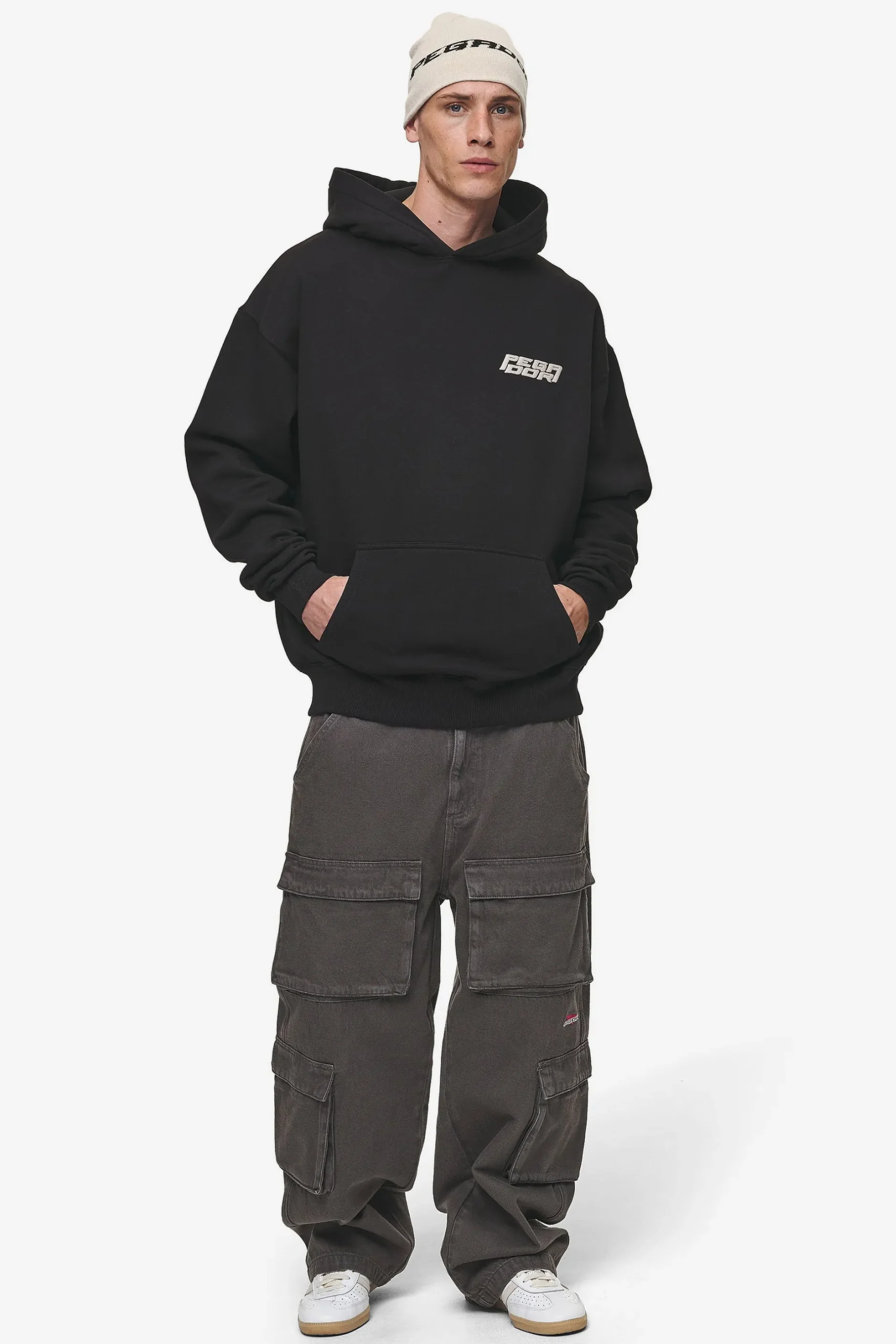 Pegador Hoodies|Doyer Oversized Hoodie Washed Black