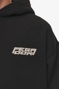 Pegador Hoodies|Doyer Oversized Hoodie Washed Black