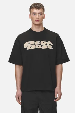 Pegador Tees|Drew Boxy Tee Washed Black