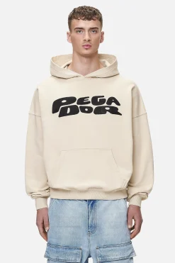 Pegador Hoodies|Drew Terry Boxy Hoodie Washed Desert Sand