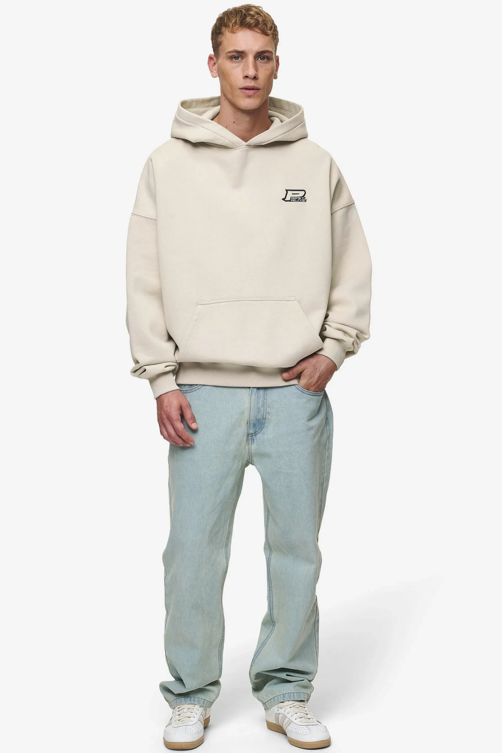 Pegador Hoodies|Duan Boxy Hoodie Washed Light Beige