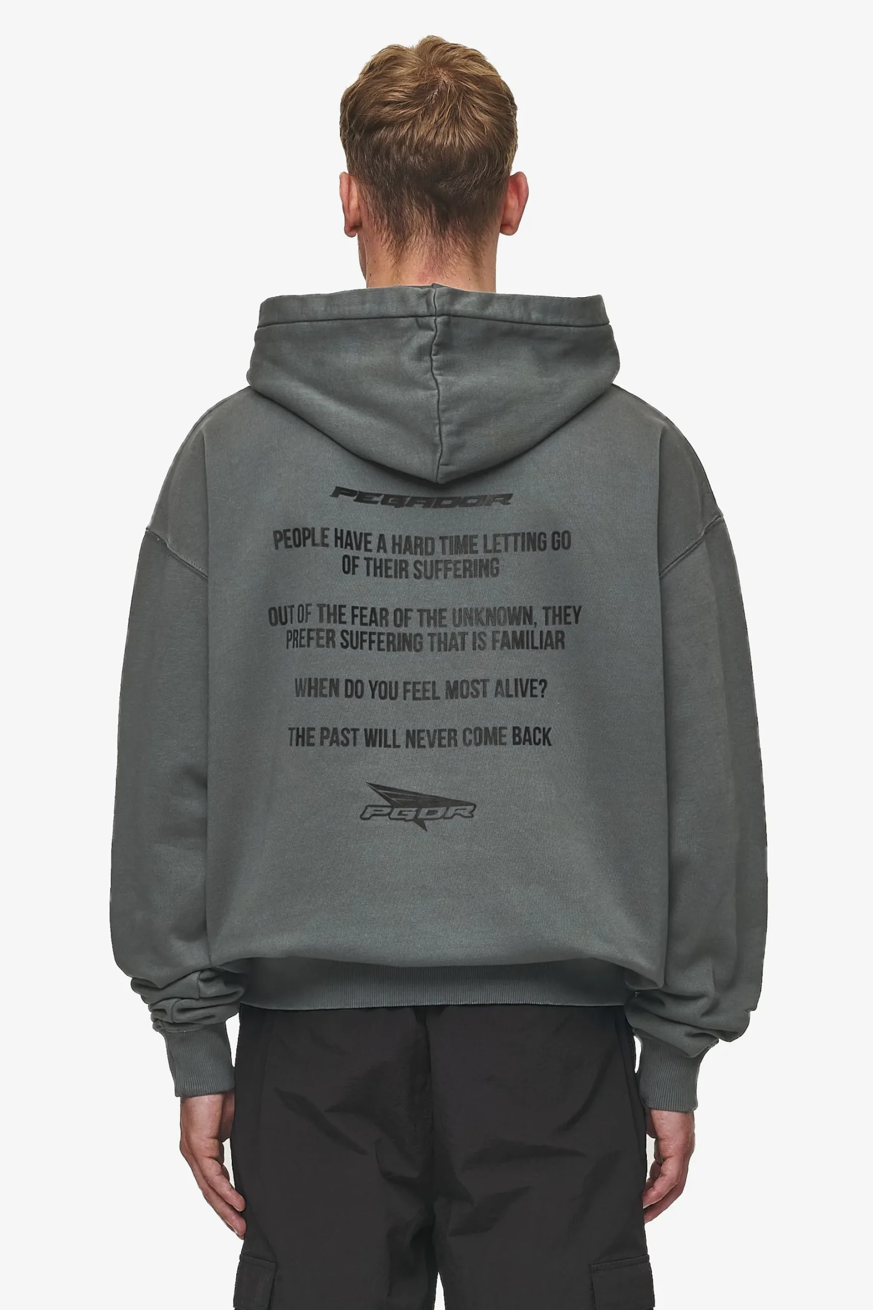 Pegador Hoodies|Dubose Oversized Hoodie Vintage Anthracite