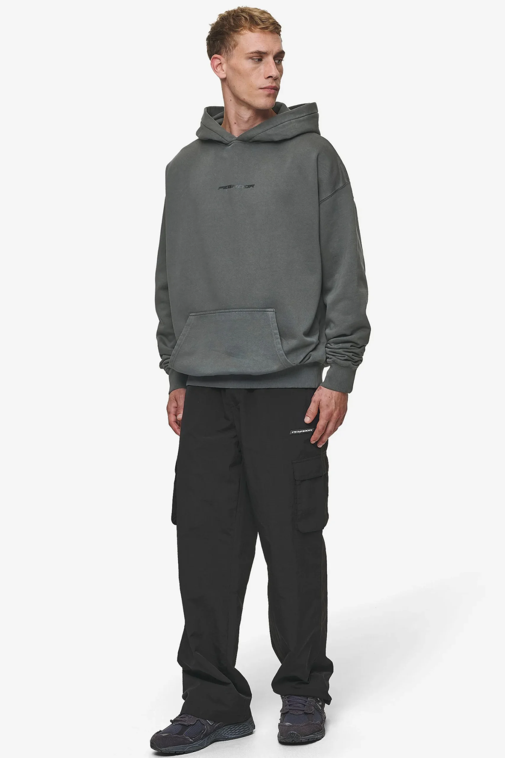 Pegador Hoodies|Dubose Oversized Hoodie Vintage Anthracite
