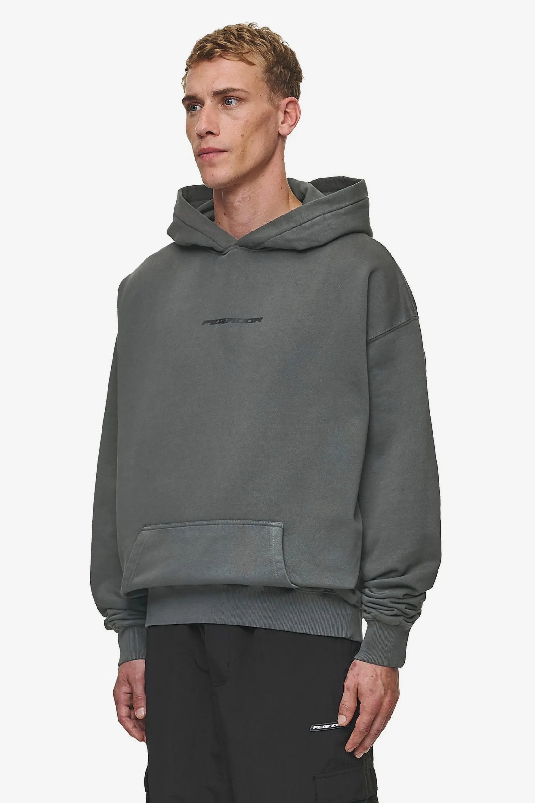 Pegador Hoodies|Dubose Oversized Hoodie Vintage Anthracite