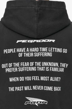 Pegador Hoodies|Zip Hoodies|Dubose Oversized Sweat Jacket Vintage Black