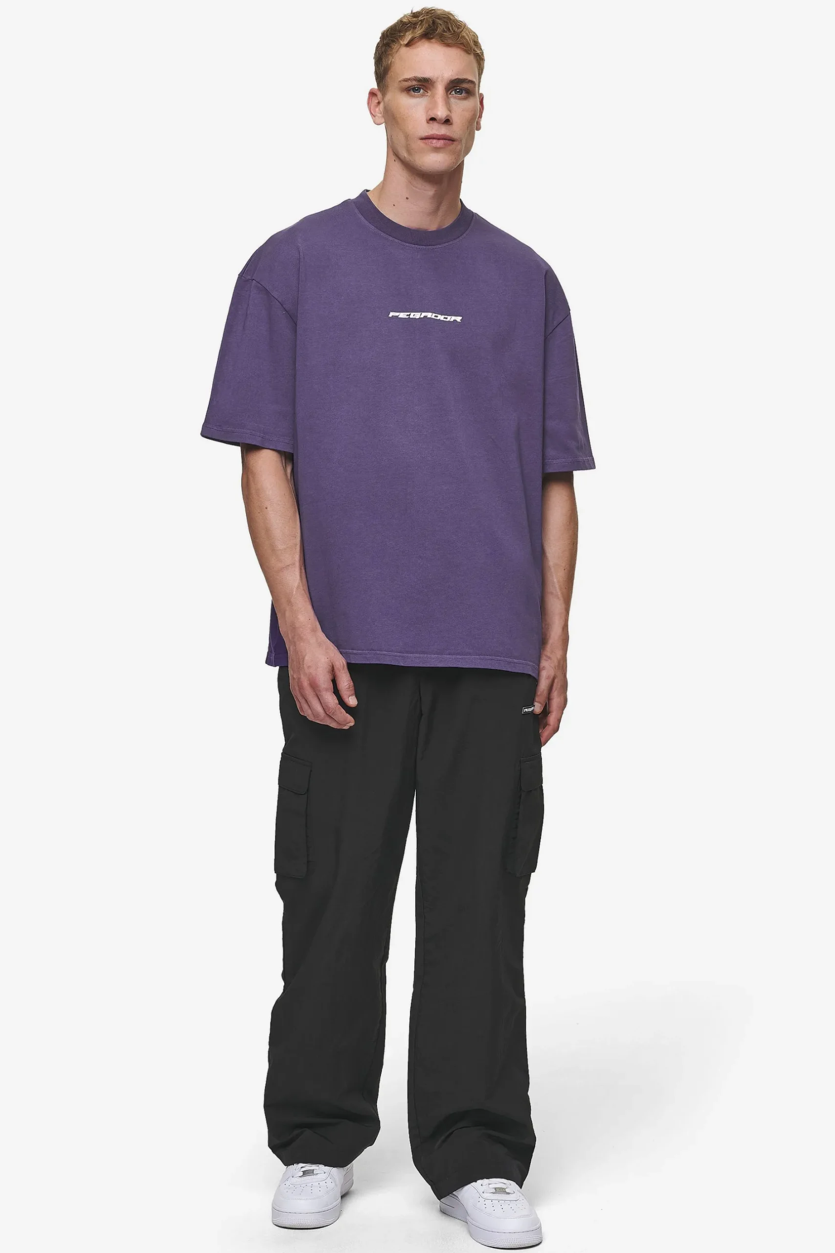 Pegador Tees|Dubose Oversized Tee Vintage Deep Purple