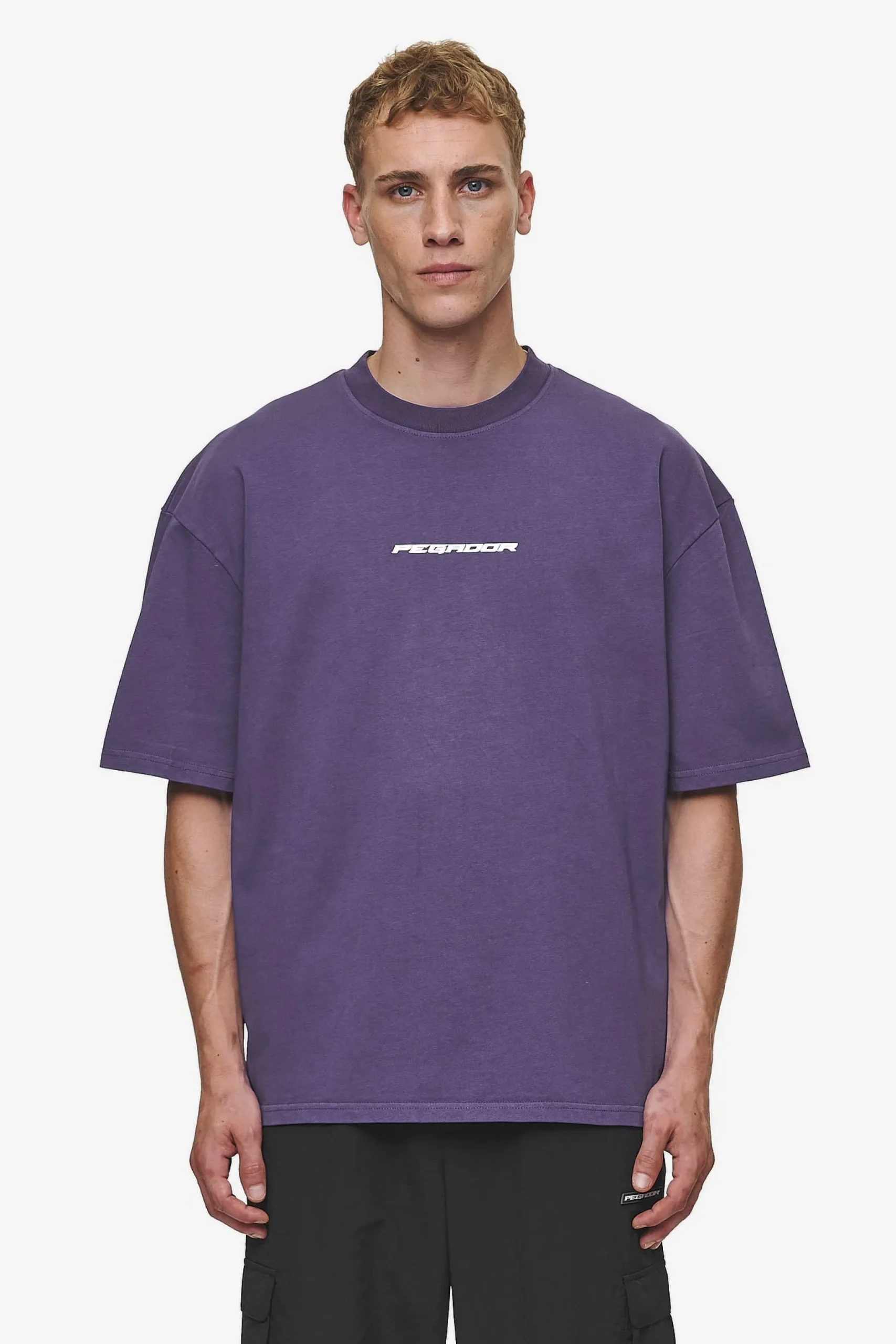 Pegador Tees|Dubose Oversized Tee Vintage Deep Purple