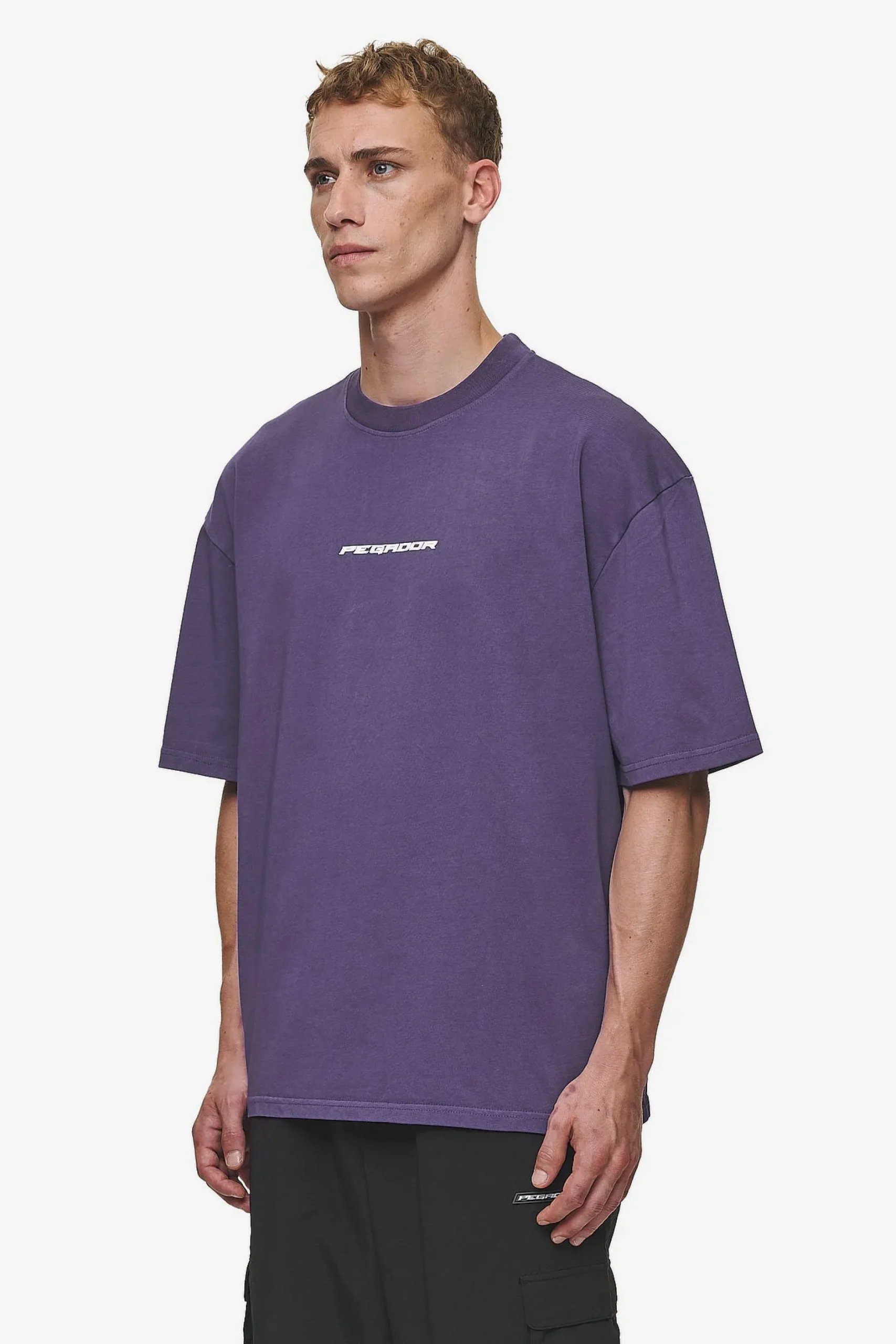 Pegador Tees|Dubose Oversized Tee Vintage Deep Purple