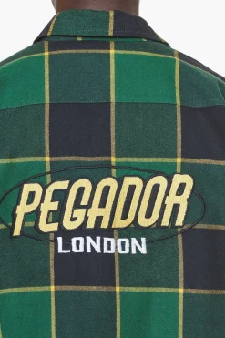 Pegador Flannels|Eastfield Flannel Shirt Washed British Green Onyx Black