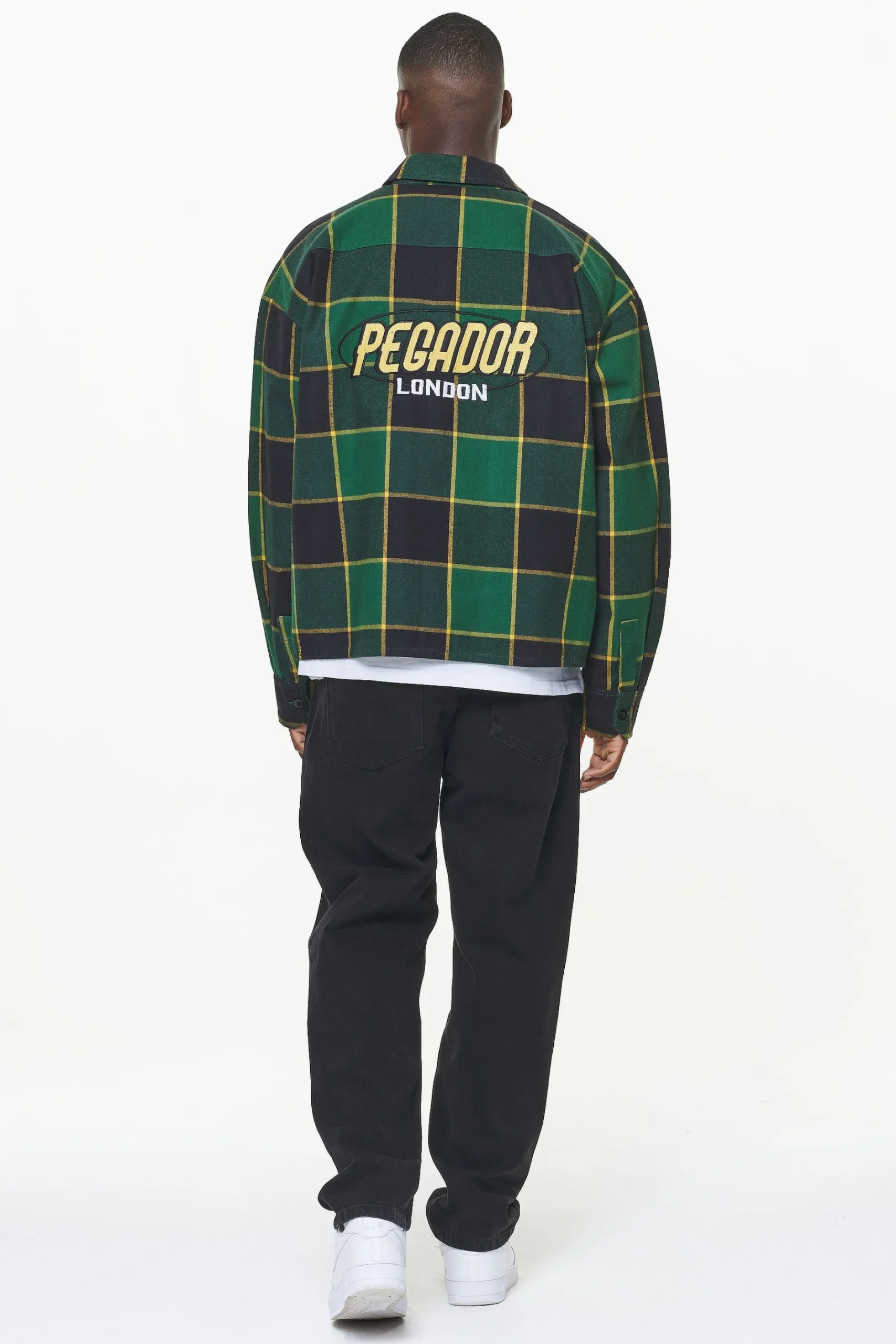 Pegador Flannels|Eastfield Flannel Shirt Washed British Green Onyx Black