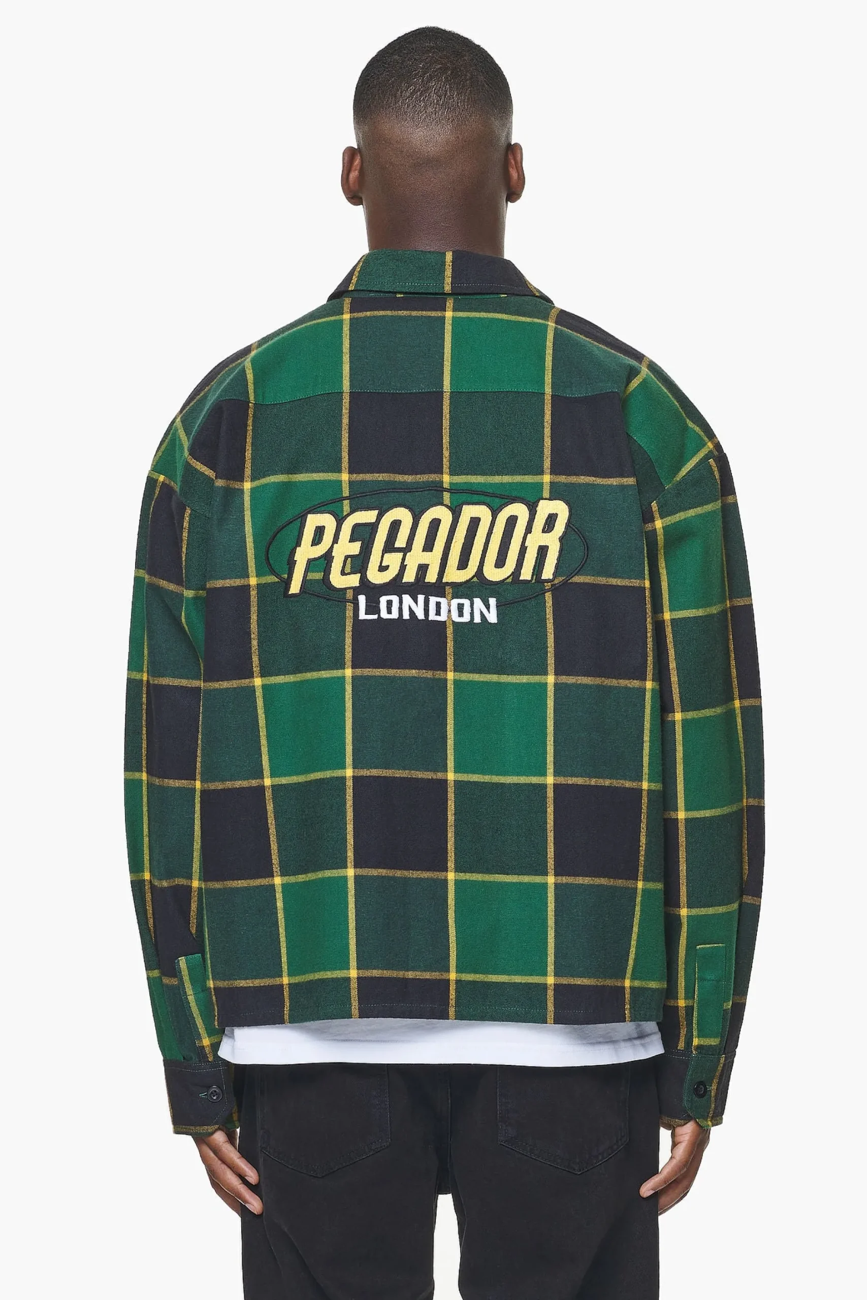 Pegador Flannels|Eastfield Flannel Shirt Washed British Green Onyx Black