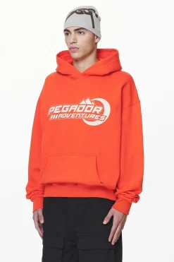 Pegador Hoodies|Eazor Oversized Hoodie Washed Signal Red
