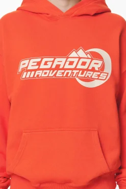 Pegador Hoodies|Eazor Oversized Hoodie Washed Signal Red