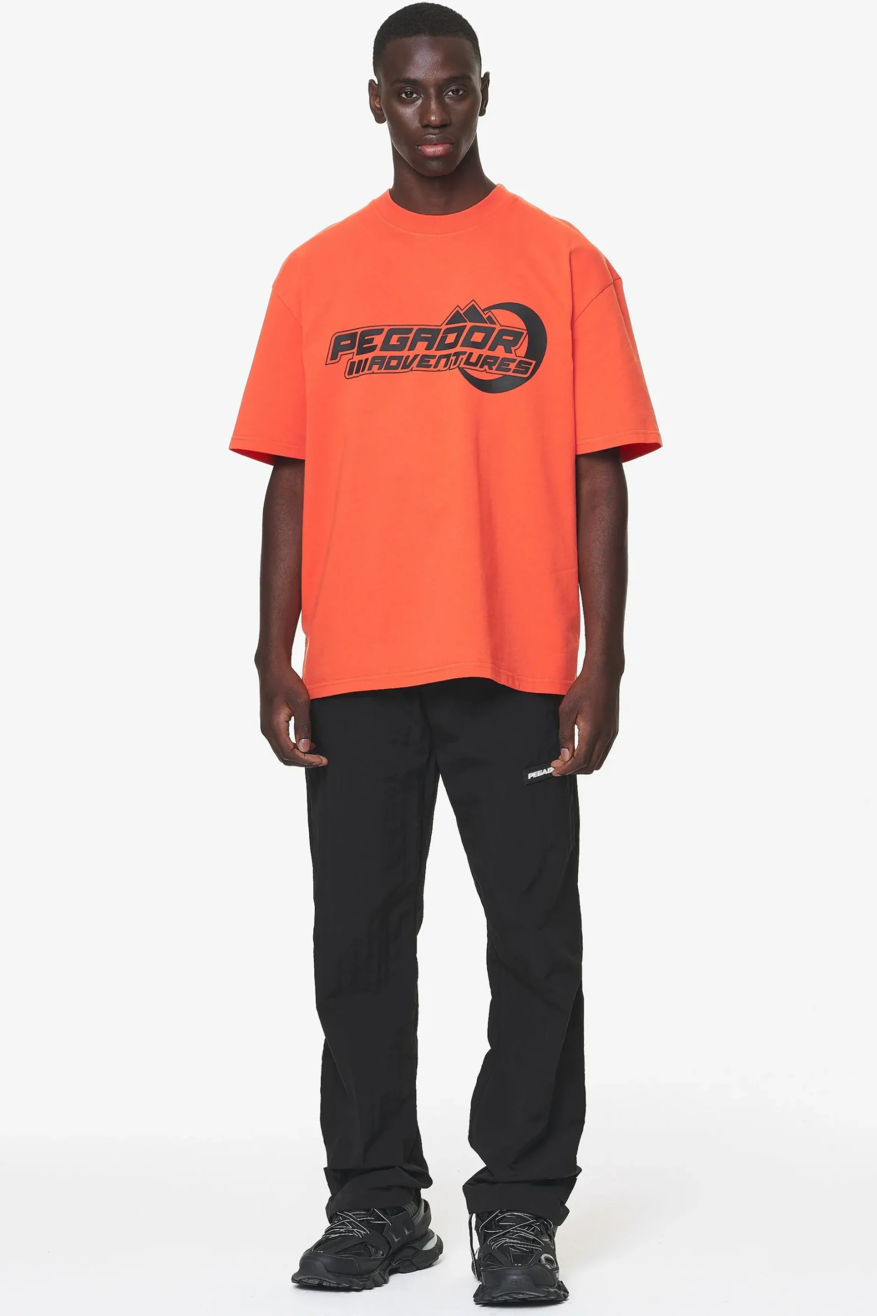 Pegador Tees|Eazor Oversized Tee Washed Signal Red