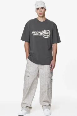 Pegador Tees|Eazor Oversized Tee Washed Volcano Grey