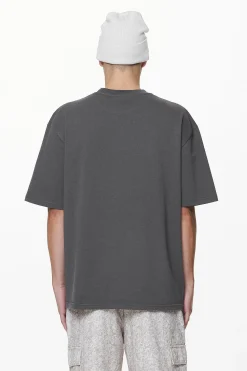 Pegador Tees|Eazor Oversized Tee Washed Volcano Grey