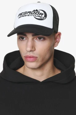 Pegador Caps & Hats|Eazor Trucker Cap Black White