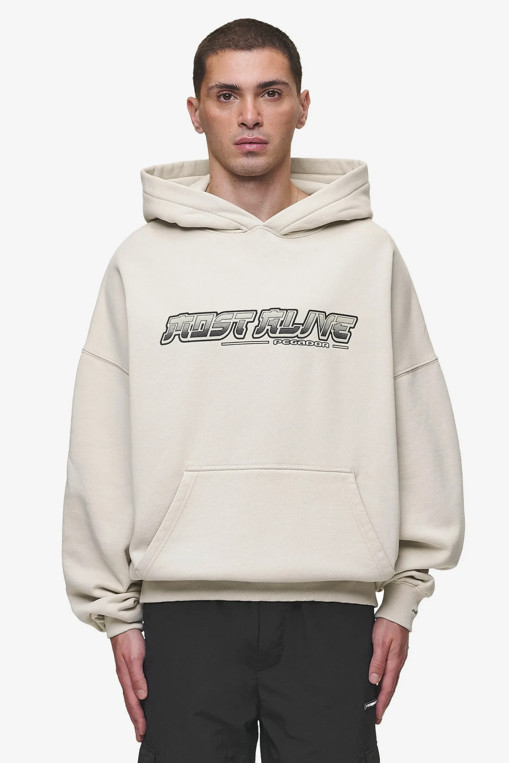 Pegador Hoodies|Enrith Boxy Hoodie Washed Light Beige