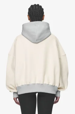 Pegador Hoodies|Estela Inside-Out Oversized Hoodie Coast Sand Sky Grey