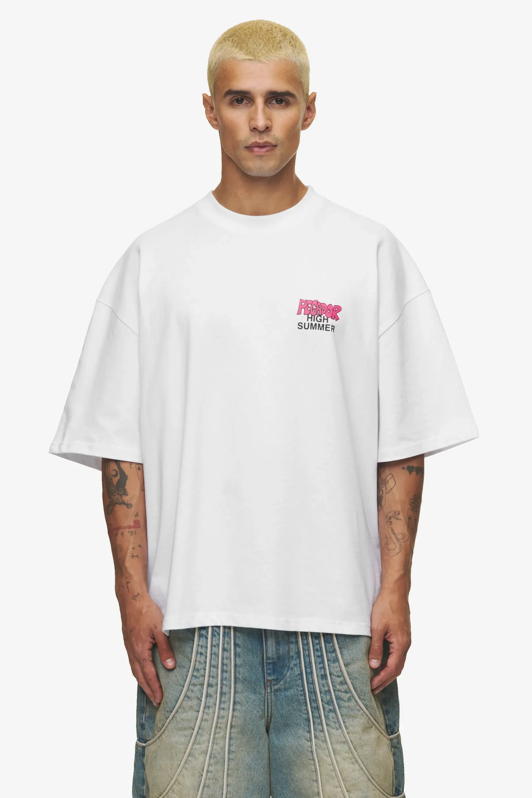 Pegador Tees|Farrar Boxy Tee White