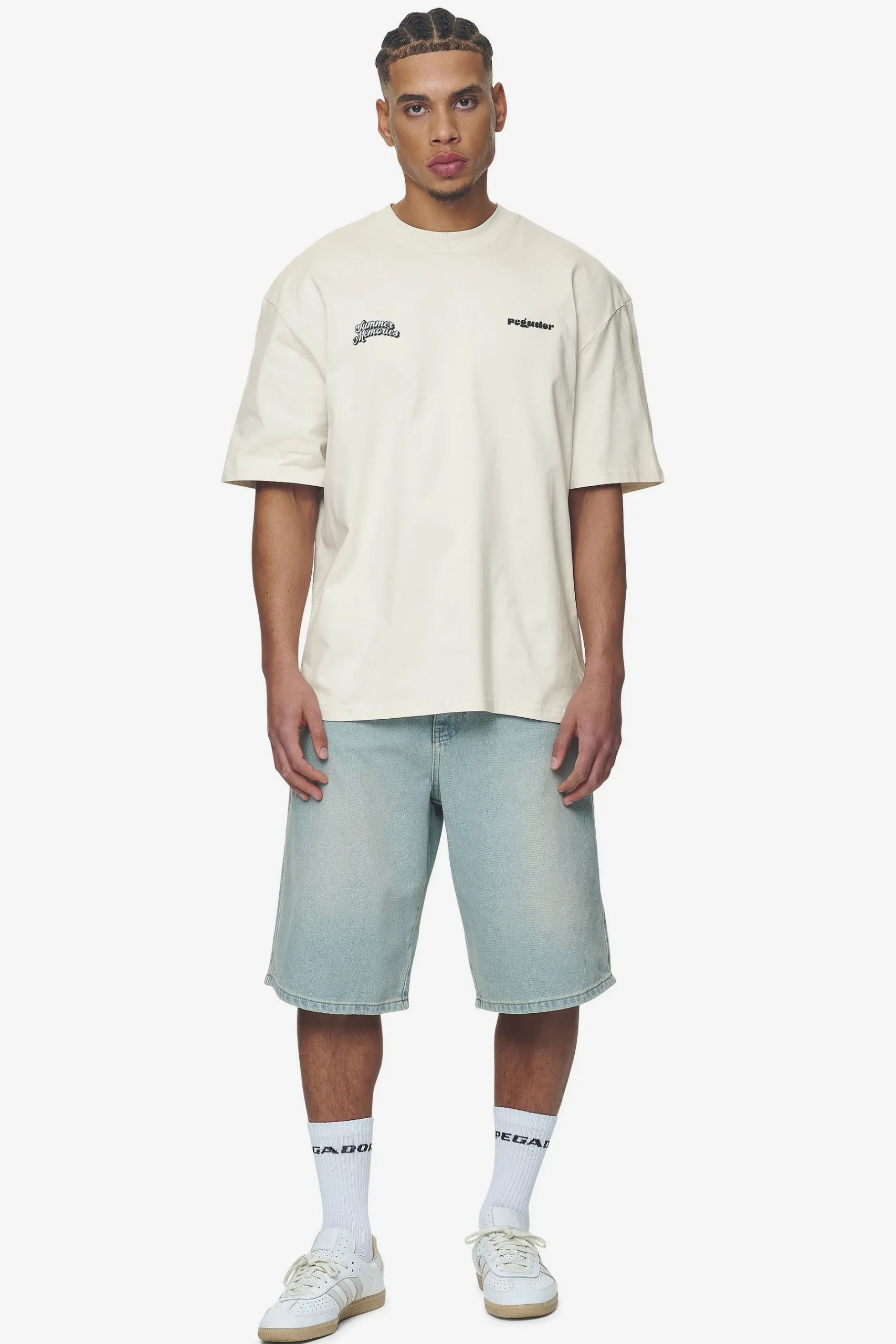 Pegador Tees|Farren Oversized Tee Washed Salty Cream