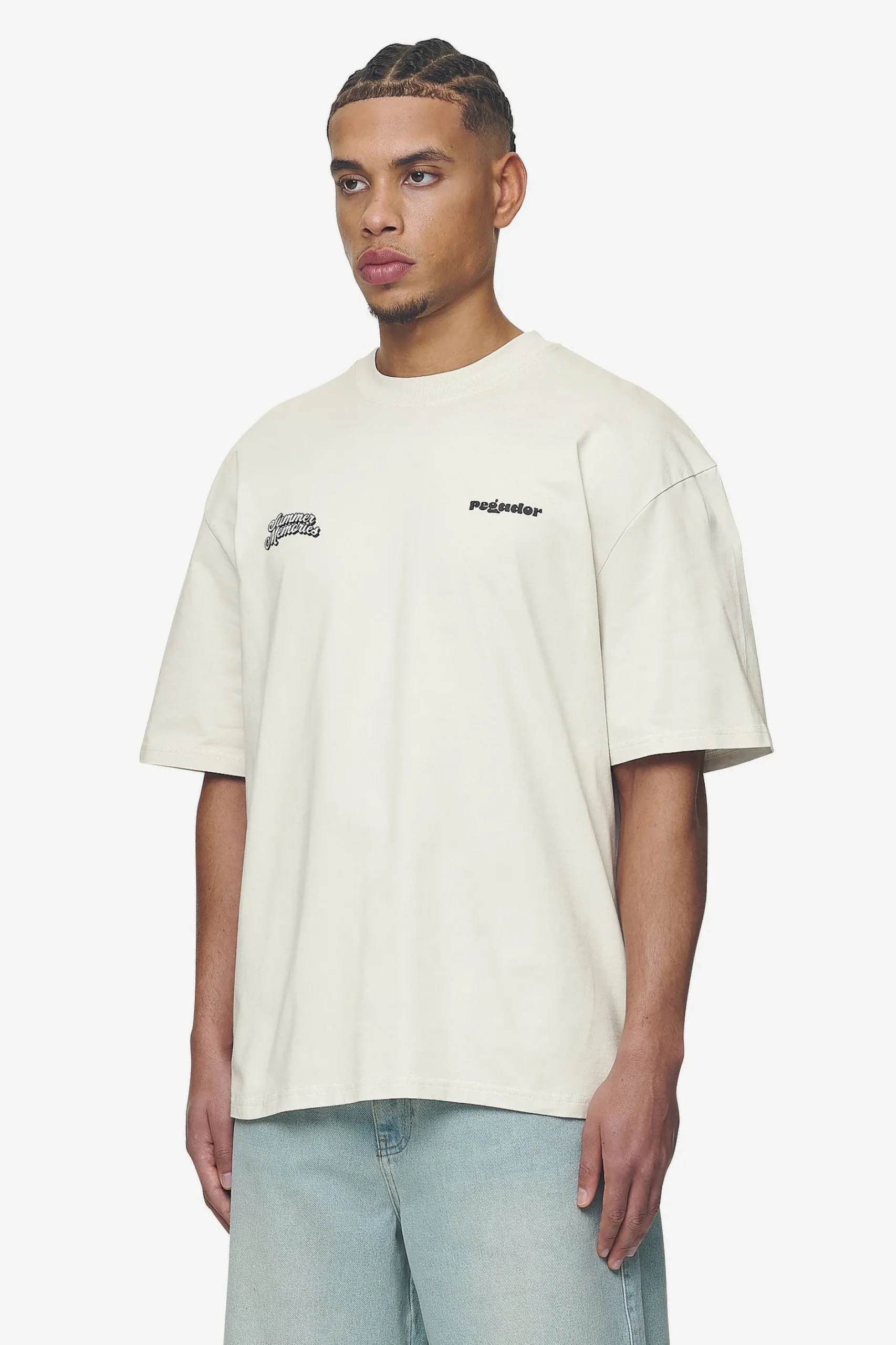 Pegador Tees|Farren Oversized Tee Washed Salty Cream