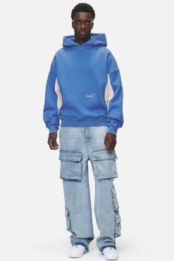 Pegador Hoodies|Farro Boxy Hoodie Washed Retro Blue