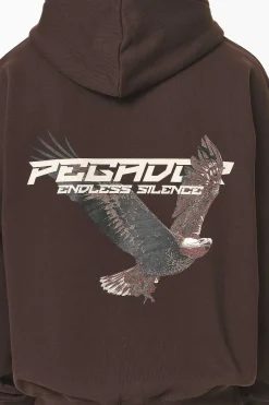 Pegador Hoodies|Zip Hoodies|Fenton Oversized Sweat Jacket Washed Oak Brown