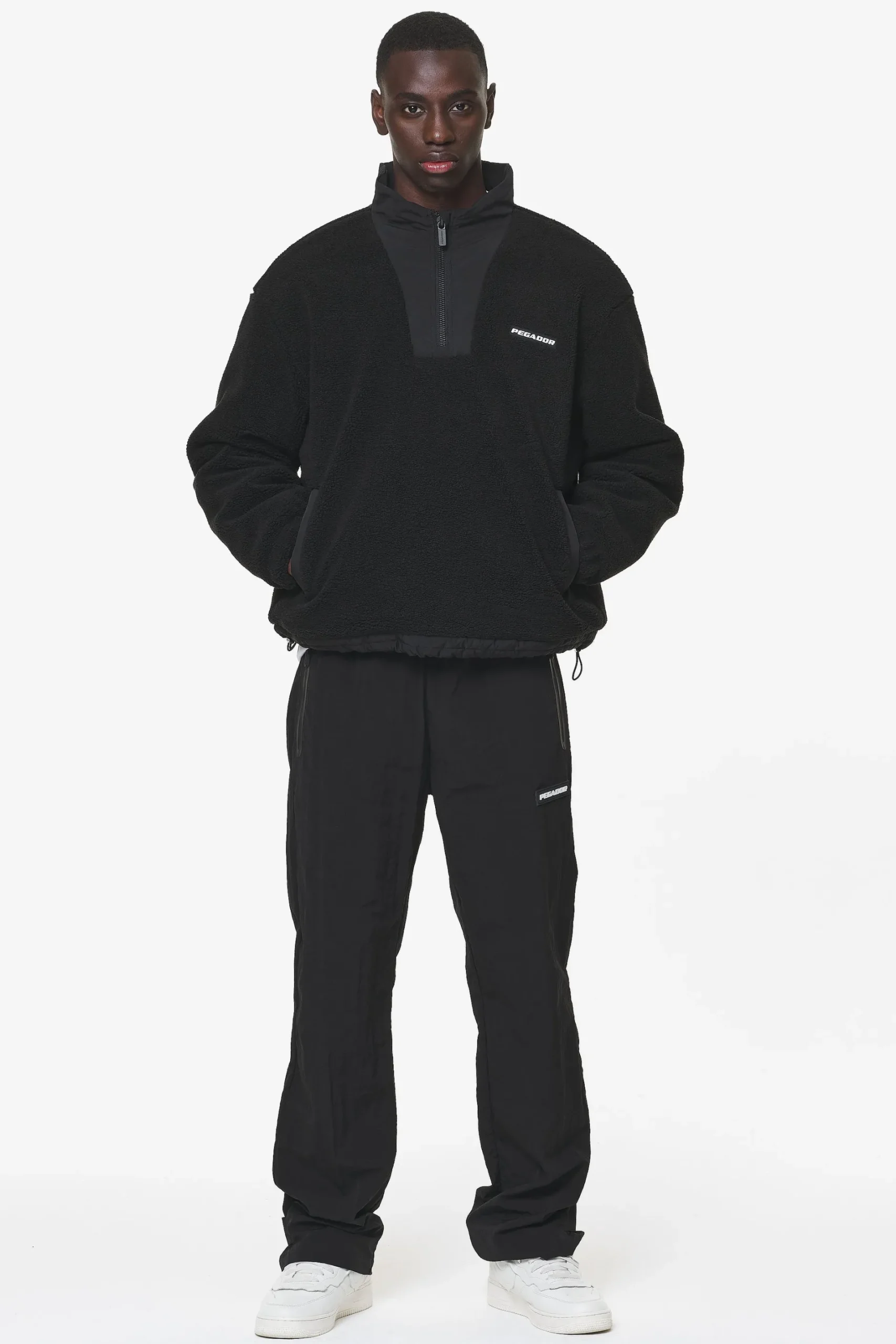 Pegador Sweaters|Fierro Teddy Halfzip Sweater Black