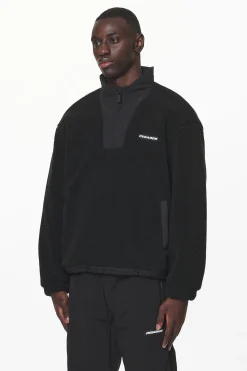 Pegador Sweaters|Fierro Teddy Halfzip Sweater Black