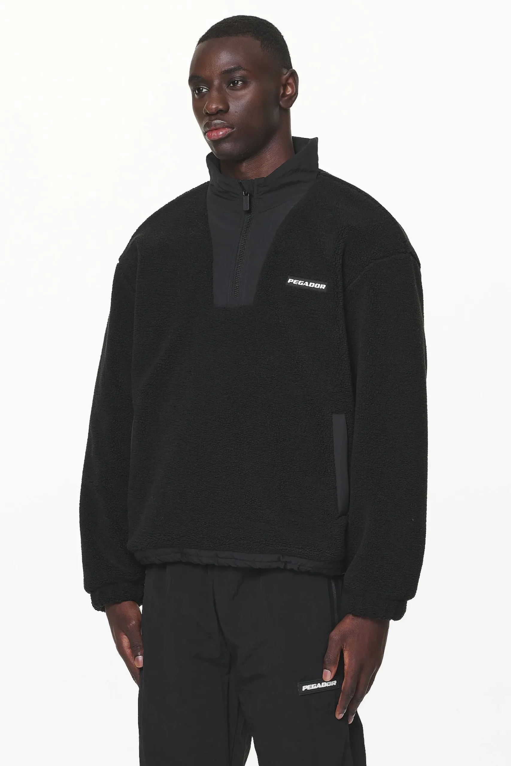 Pegador Sweaters|Fierro Teddy Halfzip Sweater Black
