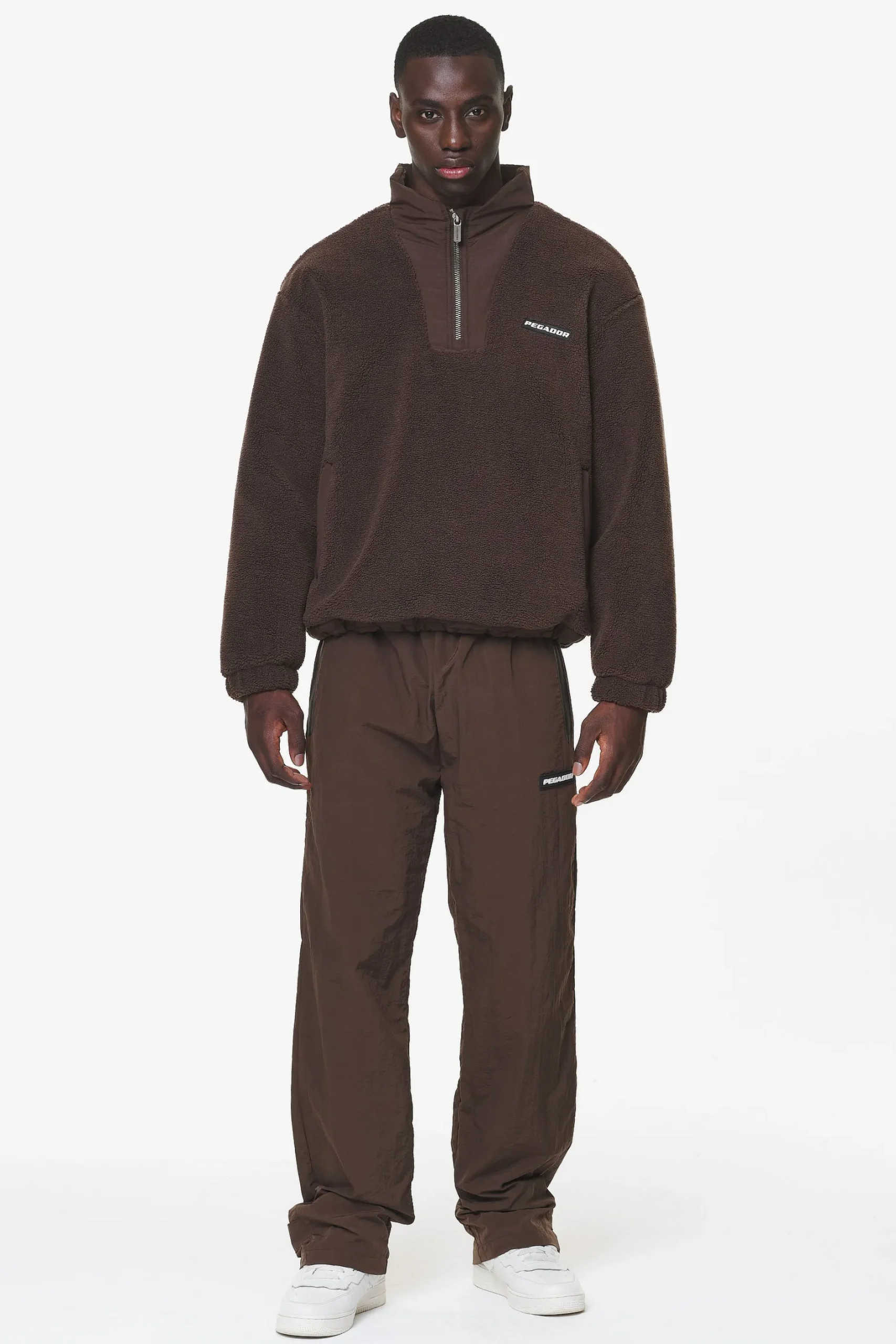 Pegador Sweaters|Fierro Teddy Halfzip Sweater Oak Brown