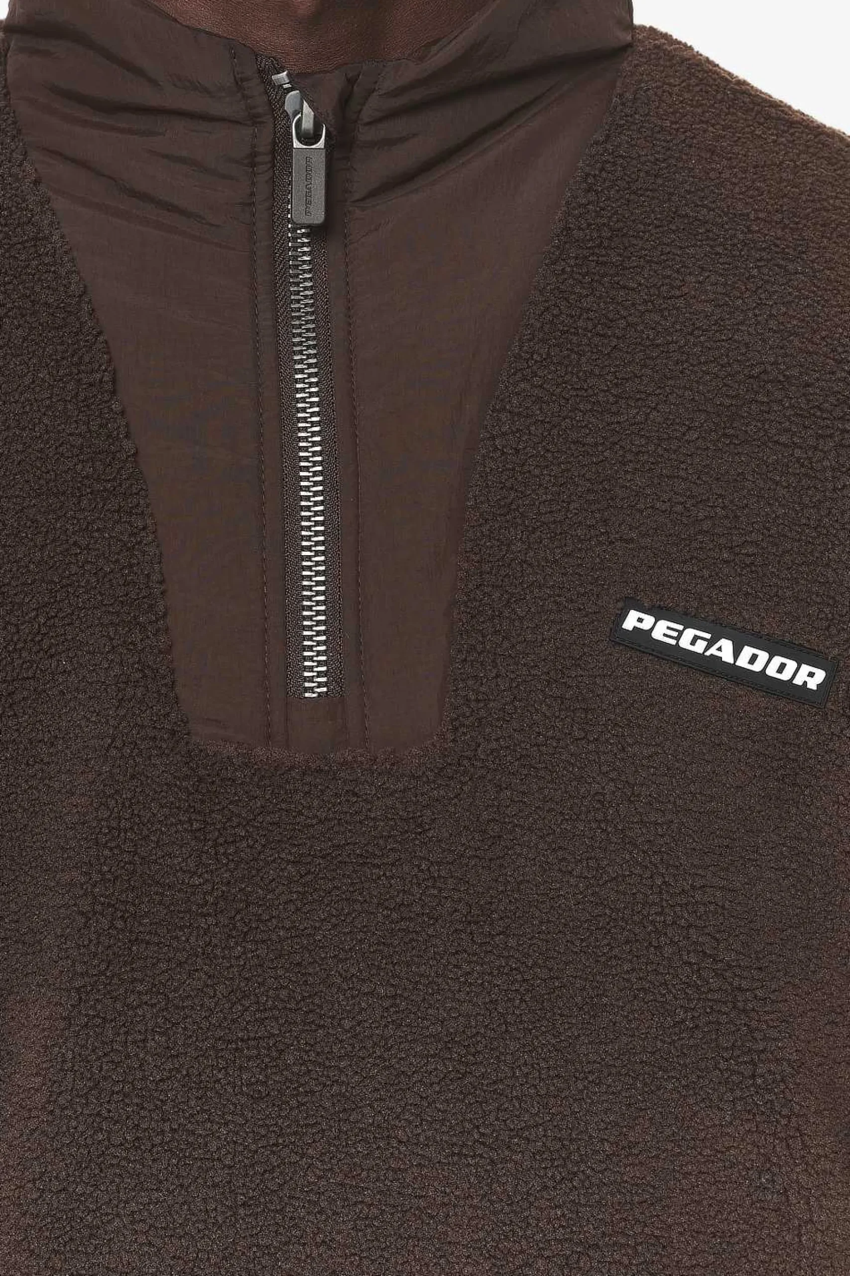 Pegador Sweaters|Fierro Teddy Halfzip Sweater Oak Brown