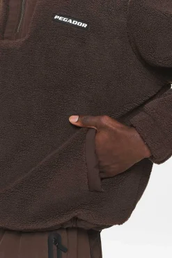 Pegador Sweaters|Fierro Teddy Halfzip Sweater Oak Brown