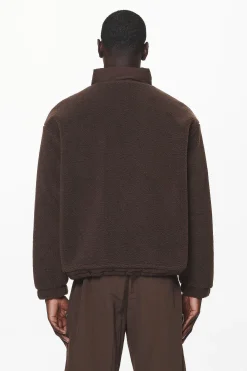 Pegador Sweaters|Fierro Teddy Halfzip Sweater Oak Brown