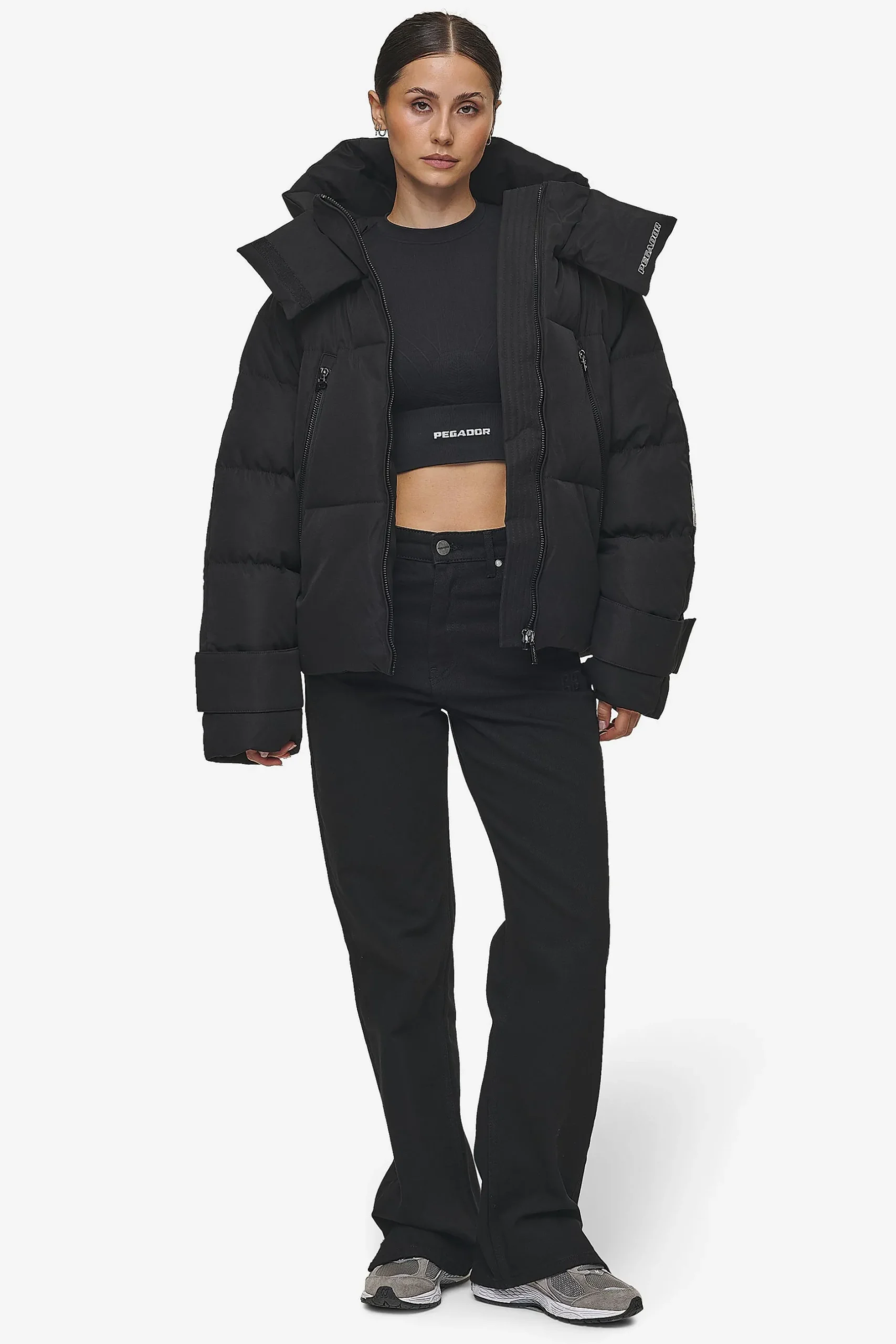 Pegador Jackets|Fira Oversized Puffer Jacket Black