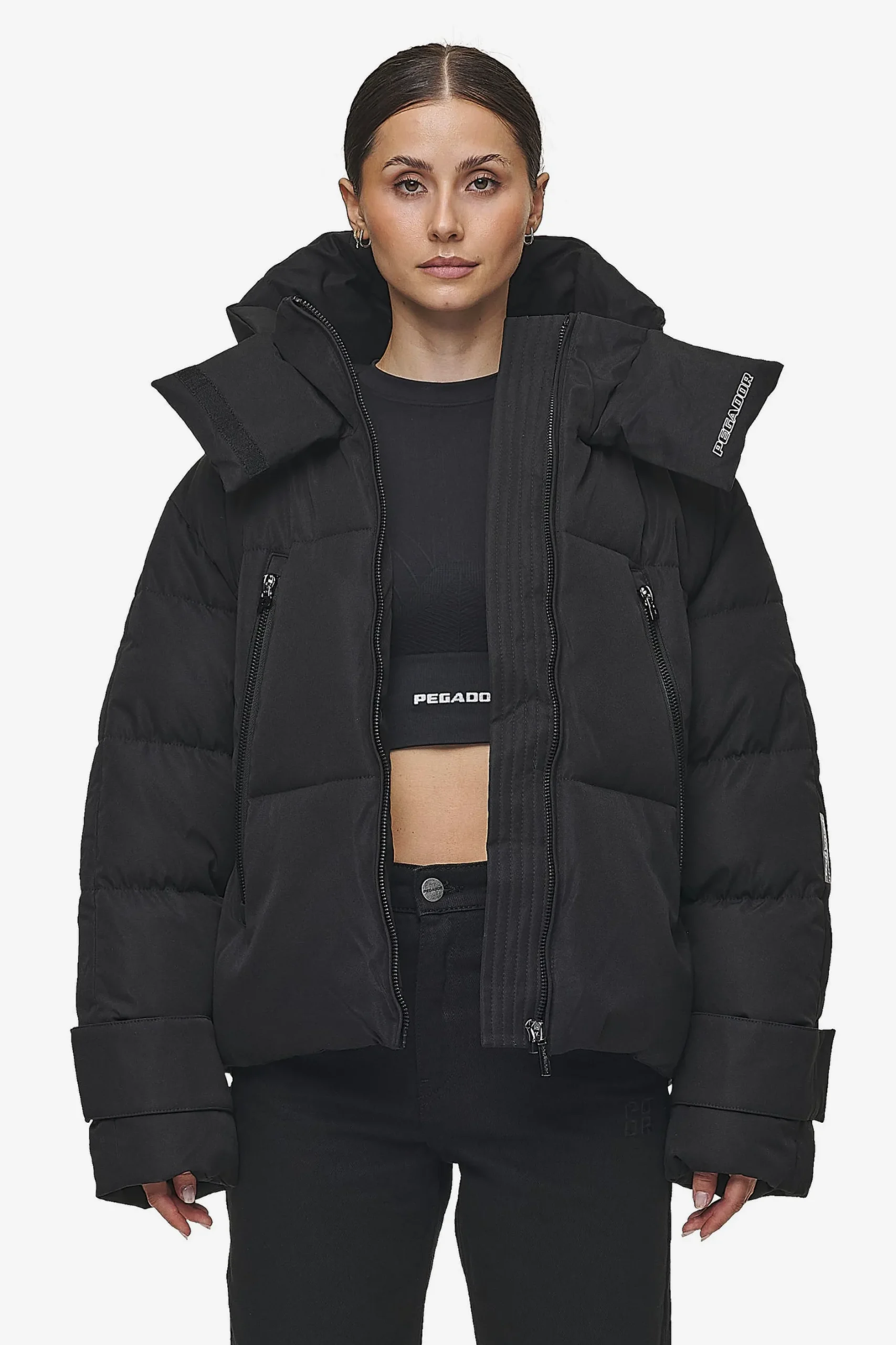 Pegador Jackets|Fira Oversized Puffer Jacket Black