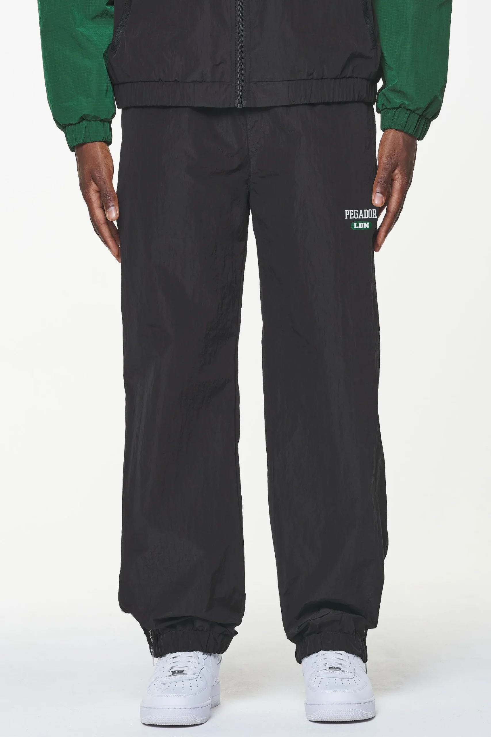 Pegador Pants & Joggers|Firb Wide Track Pants Onyx Black