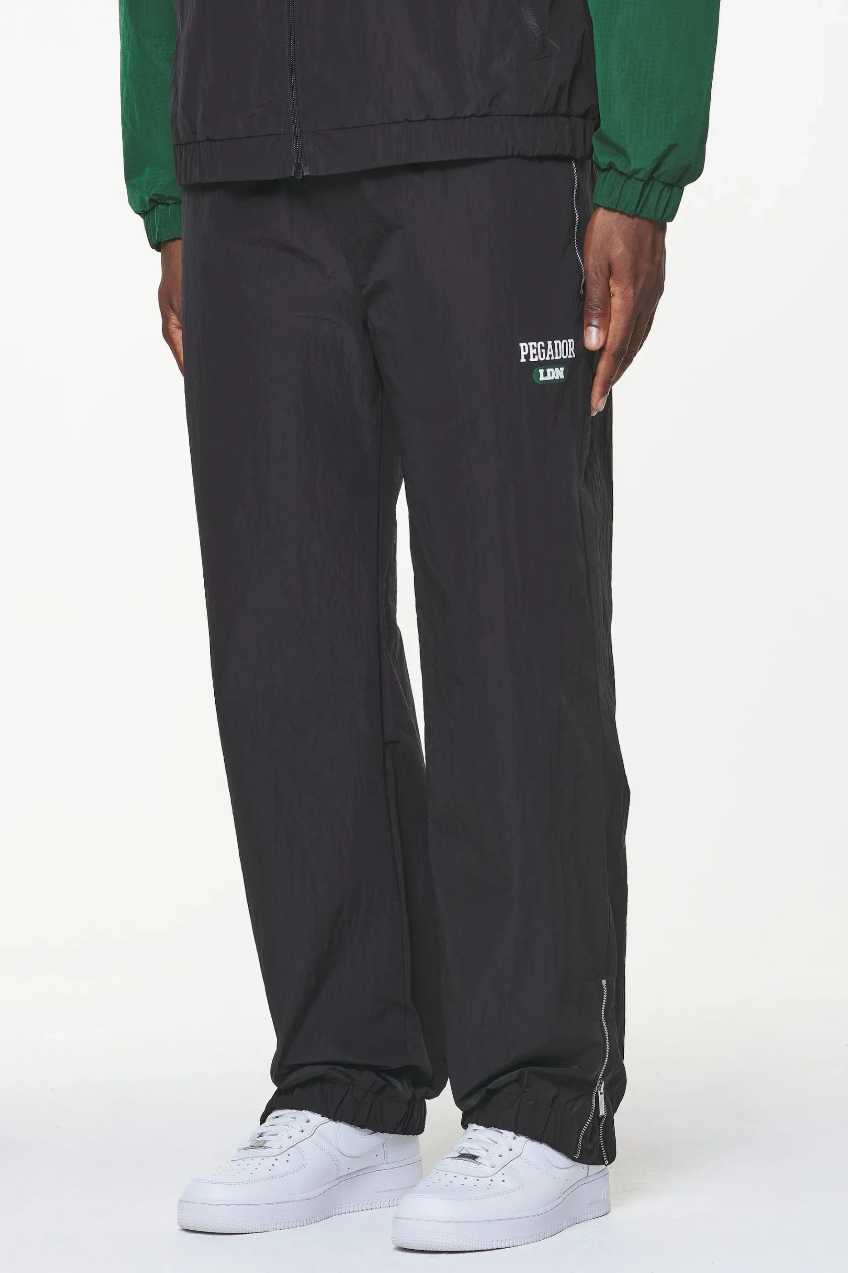 Pegador Pants & Joggers|Firb Wide Track Pants Onyx Black